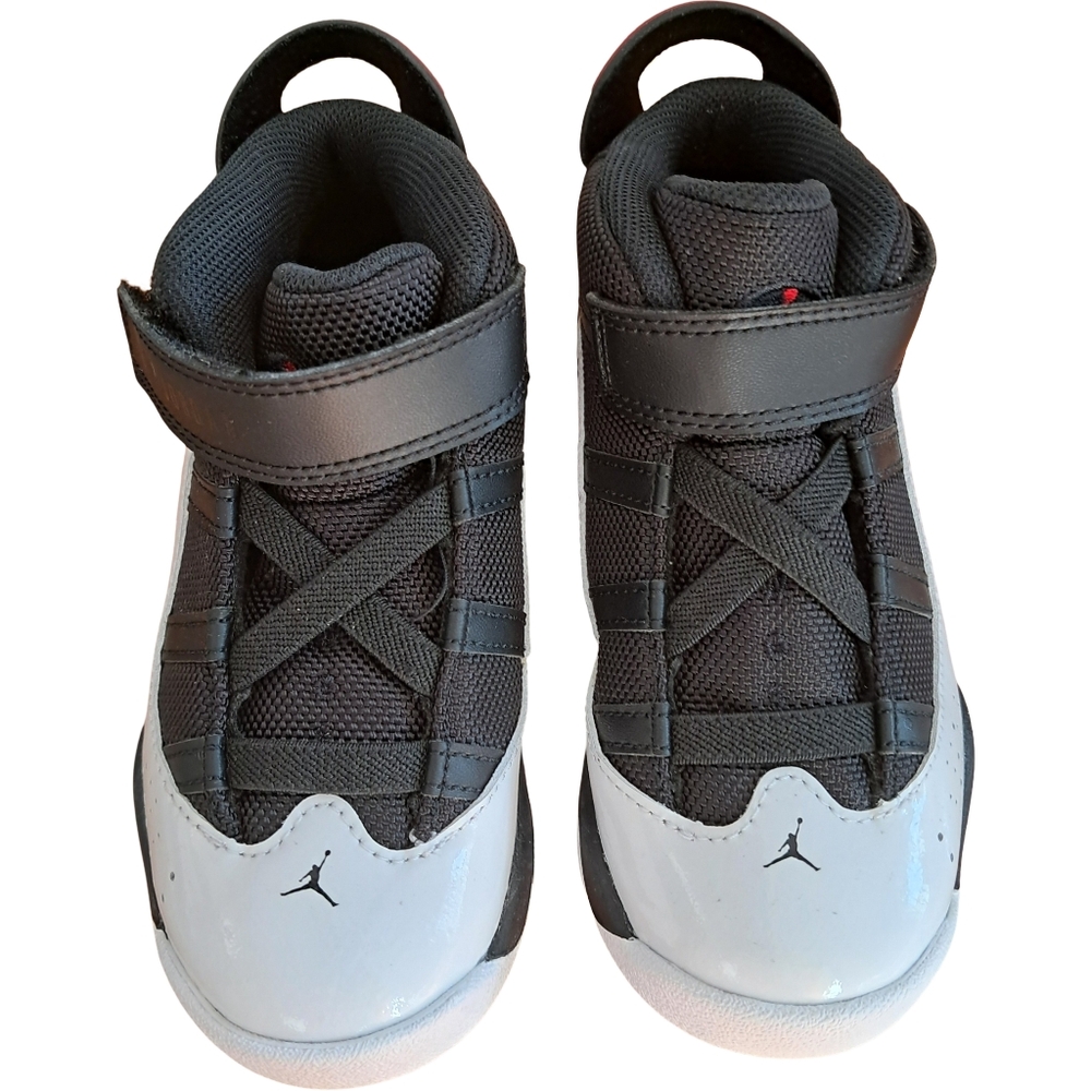 Jordan 6 Rings (TD) New With Box Shoes Sneakers Size 9C Black Red White - Picture 4 of 11